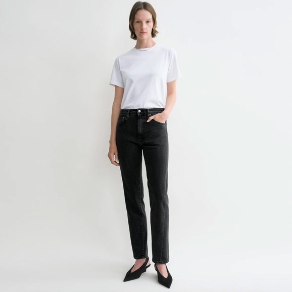 NWT Toteme Twisted Seam Denim Faded Black